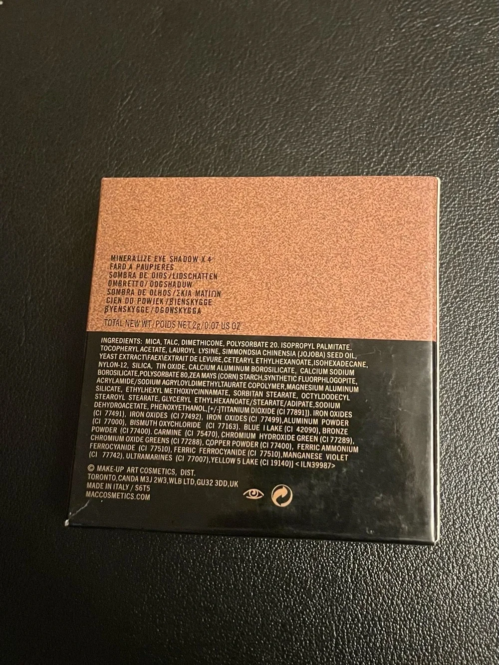 MAC Jade Jagger Golden Bronze Eyeshadow Quad Palette NWT Limited Edition